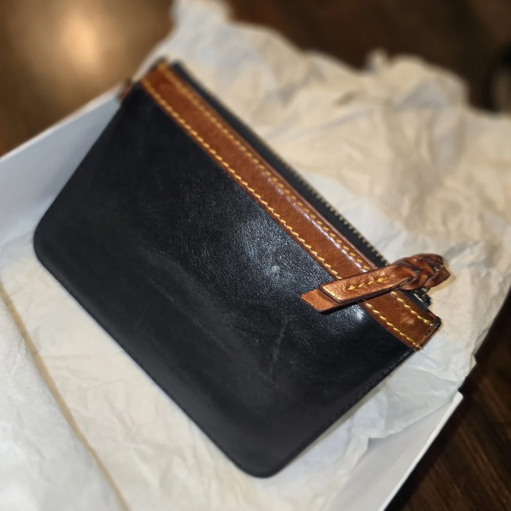 Dooney & Bourke Black Leather Wristlet - Picture 4 of 4